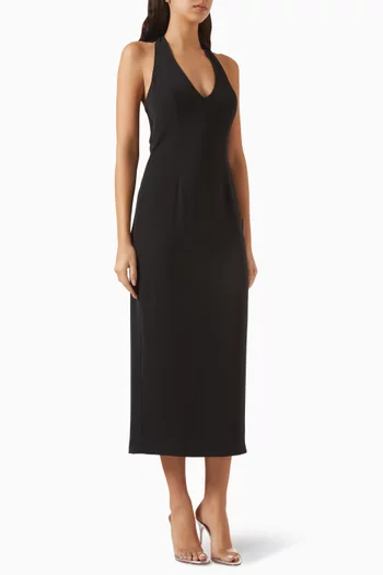 فستان اولتيميت ميوز متوسط الطول بفتحة رقبة على شكل حرف V‏