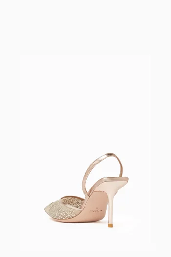 Martini 75 Crystal-embellished Pumps in Mesh