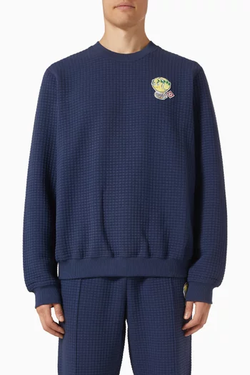 Tennis Mascot Quilted Sweatshirt in Cotton-blend