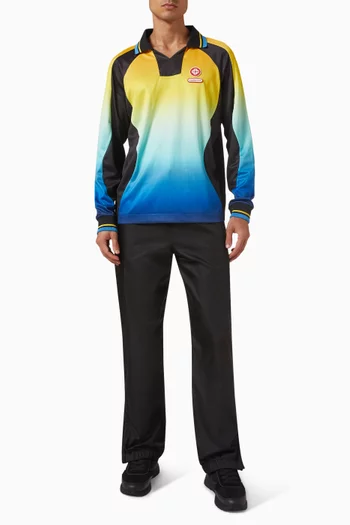 Gradient Piping Track Jacket in Velour