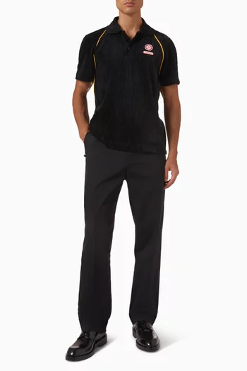 تي شيرت بولو بأكمام رغلان مخمل