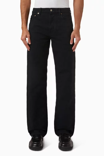Monogram Straight Leg Jeans in Denim