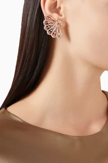 Fanfare Symphony Diamond Earrings in 18kt Rose Gold
