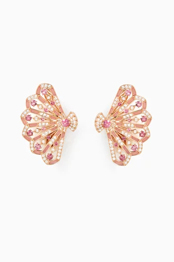 Fanfare Symphony Diamond Earrings in 18kt Rose Gold