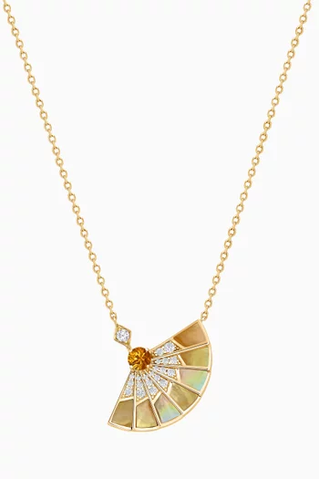 Fanfare Symphony Diamond Necklace in 18kt Gold