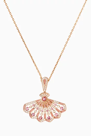 Fanfare Symphony Diamond Necklace in 18kt Rose Gold