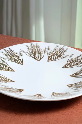 Tamrah Dinner Plates in Porcelain, Set of 6
