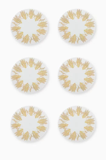 Tamrah Dinner Plates in Porcelain, Set of 6