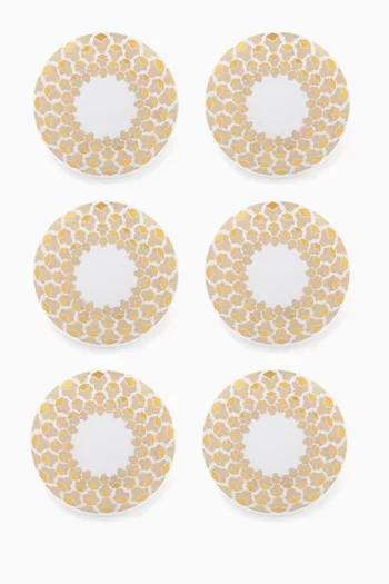 Tamrah Salad Plates in Porcelain, Set of 6