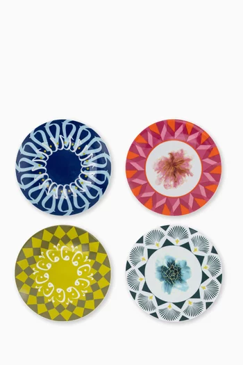 Cake Stand and Dessert Plates, Set of 4