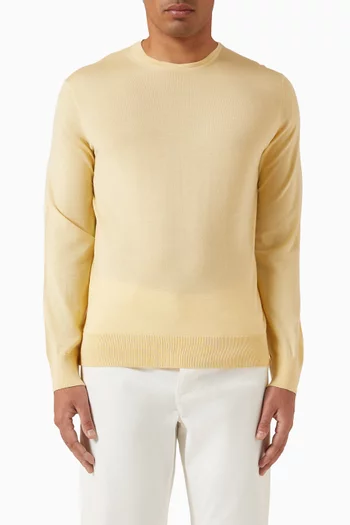Crewneck Sweater in Mélange Cashseta