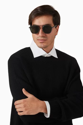 Orizzonte I Aviator Sunglasses in Acetate & Metal