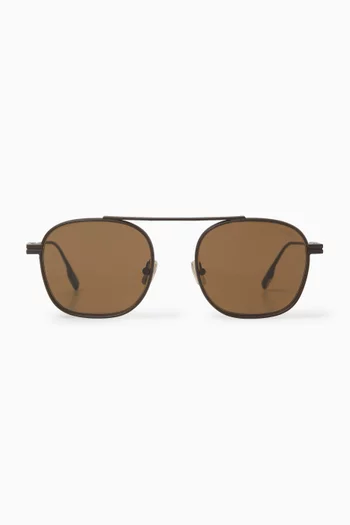 Orizzonte Aviator Sunglasses in Metal