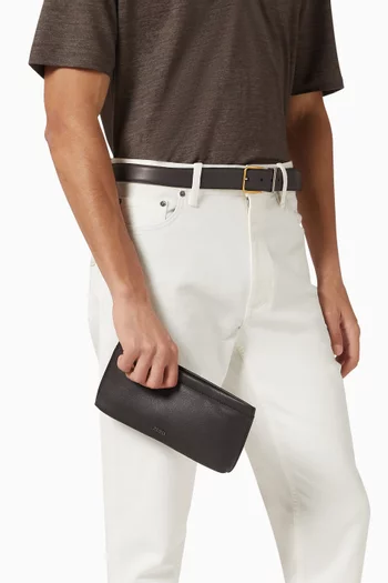 SECONDSKIN Long Pouch in Leather