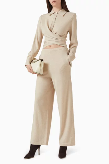 قميص بأزرار مرصعة كشمير