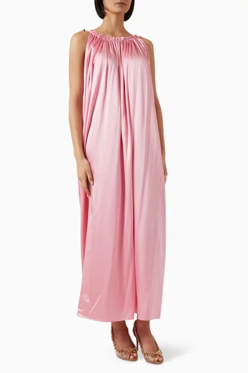 فستان سيبيل طويل سهل الارتداء حرير