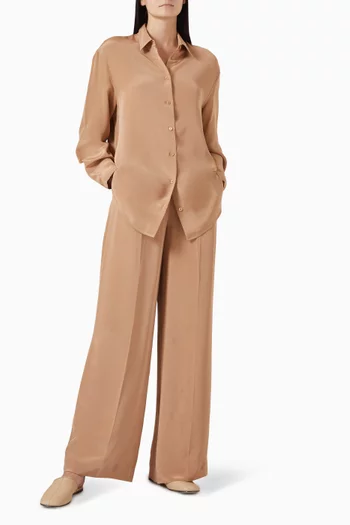Relaxed Pants in Mulberry Silk