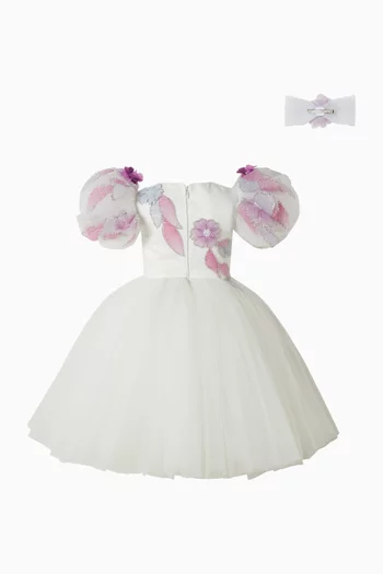 Phlox Embellished Dress in Tulle