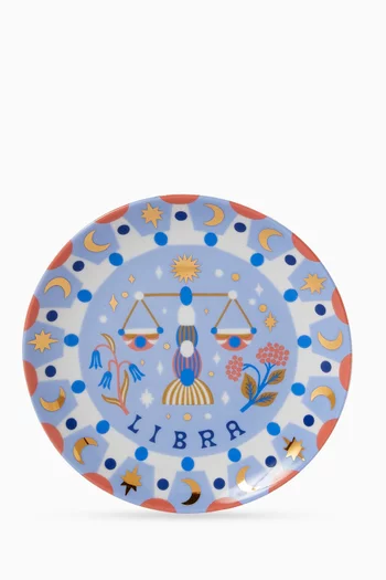 طبق صغير مزين برمز برج الميزان بورسلين