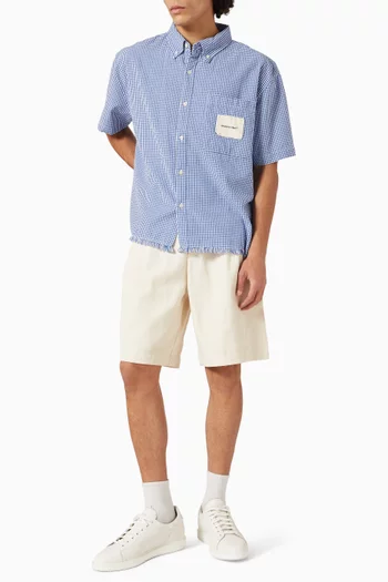 Distressed Farmer's Shirt in Cotton