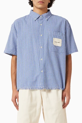 Distressed Farmer's Shirt in Cotton