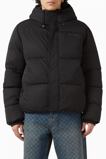 Monogram Short Puffer Jacket in Nylon
