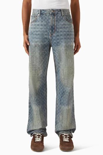 Destroyed Amba Jeans in Denim