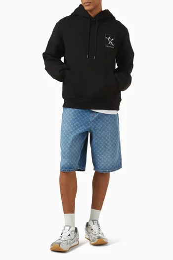 Shadow Grid Hoodie in Cotton