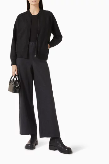 Stand-collar Jacket in Merino Wool