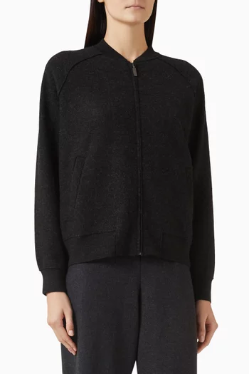 Stand-collar Jacket in Merino Wool