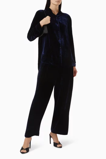 Classic Collar Shirt in Velvet