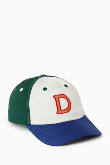 D Knitted Applique Baseball Cap in Cotton