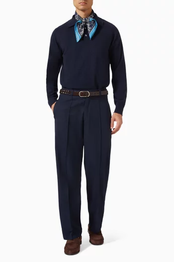 Knit Polo Shirt in Wool