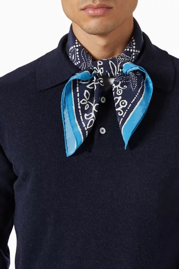 Floral Paisley-printed Bandana in Cotton