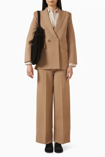 Wide-leg Pants in Crepe-knit