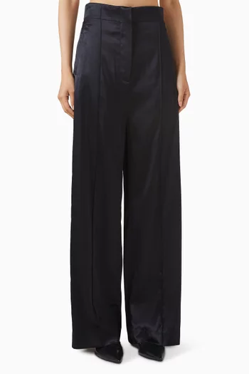 Wide-leg Pants in Silk