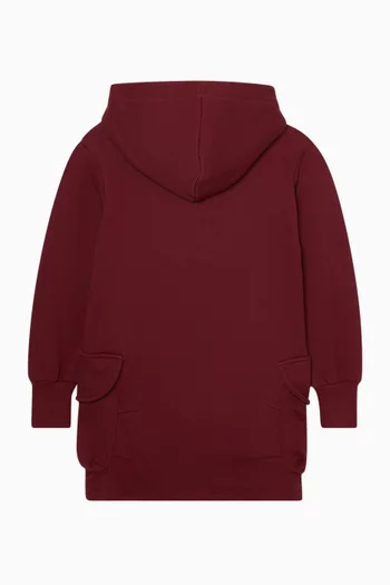 Logo Hoodie Dress in Cotton-fleece