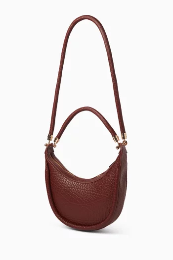 Logo Shoulder Bag in Hammered Eco-leather