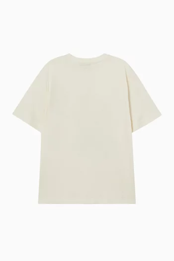 Leopard-print Logo T-shirt in Cotton Jersey