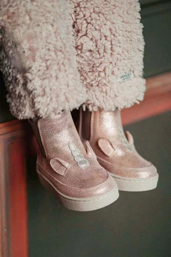 Theera Unicorn Boots in Metallic Leather