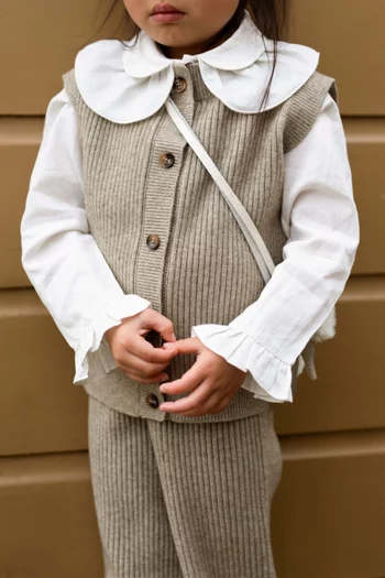 بلوزة نين بكشكش قطن عضوي