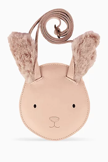 حقيبة بريتا بتصميم أرنب مخملي جلد