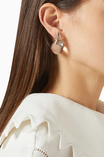 Drop Earrings in Sterling Silver & Resin