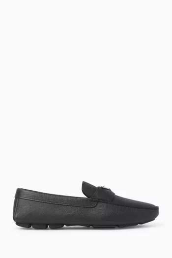 Driver Loafers in Saffiano Leather