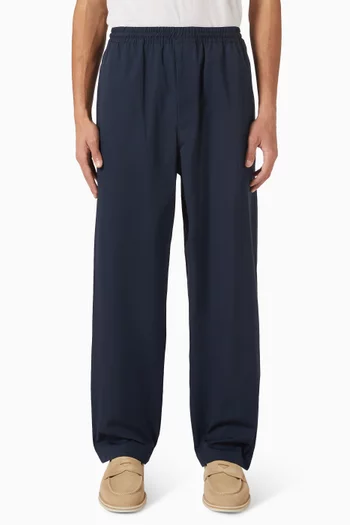 Elastic-waist Pants in Cotton