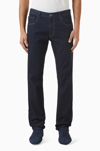Tapered-leg Jeans in Stretch Denim