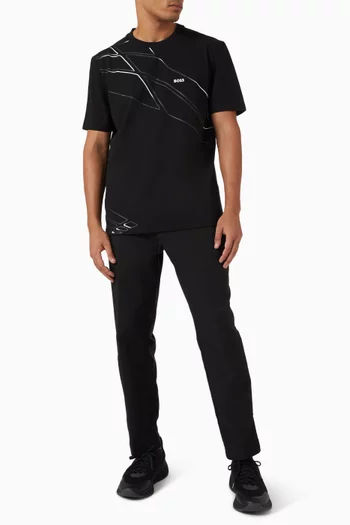 Active T-shirt in Moisture-wicking Stretch Piqué