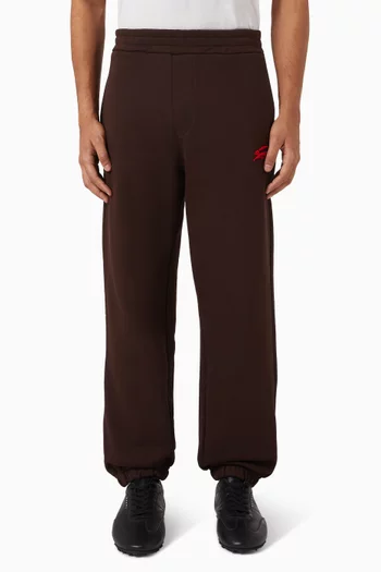 Embroidered Logo Sweatpants in Cotton-fleece