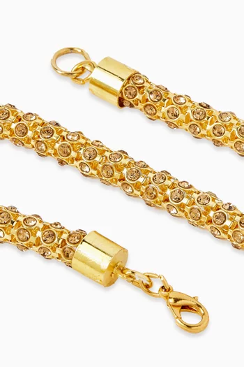 قلادة مرصعة بكريستال سواروفسكي فينتج من الثمانينيات