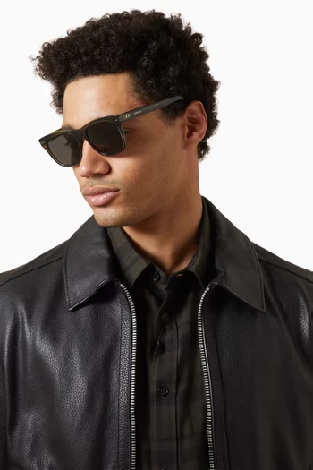 نظارة شمسية بإطار مربع أسيتات